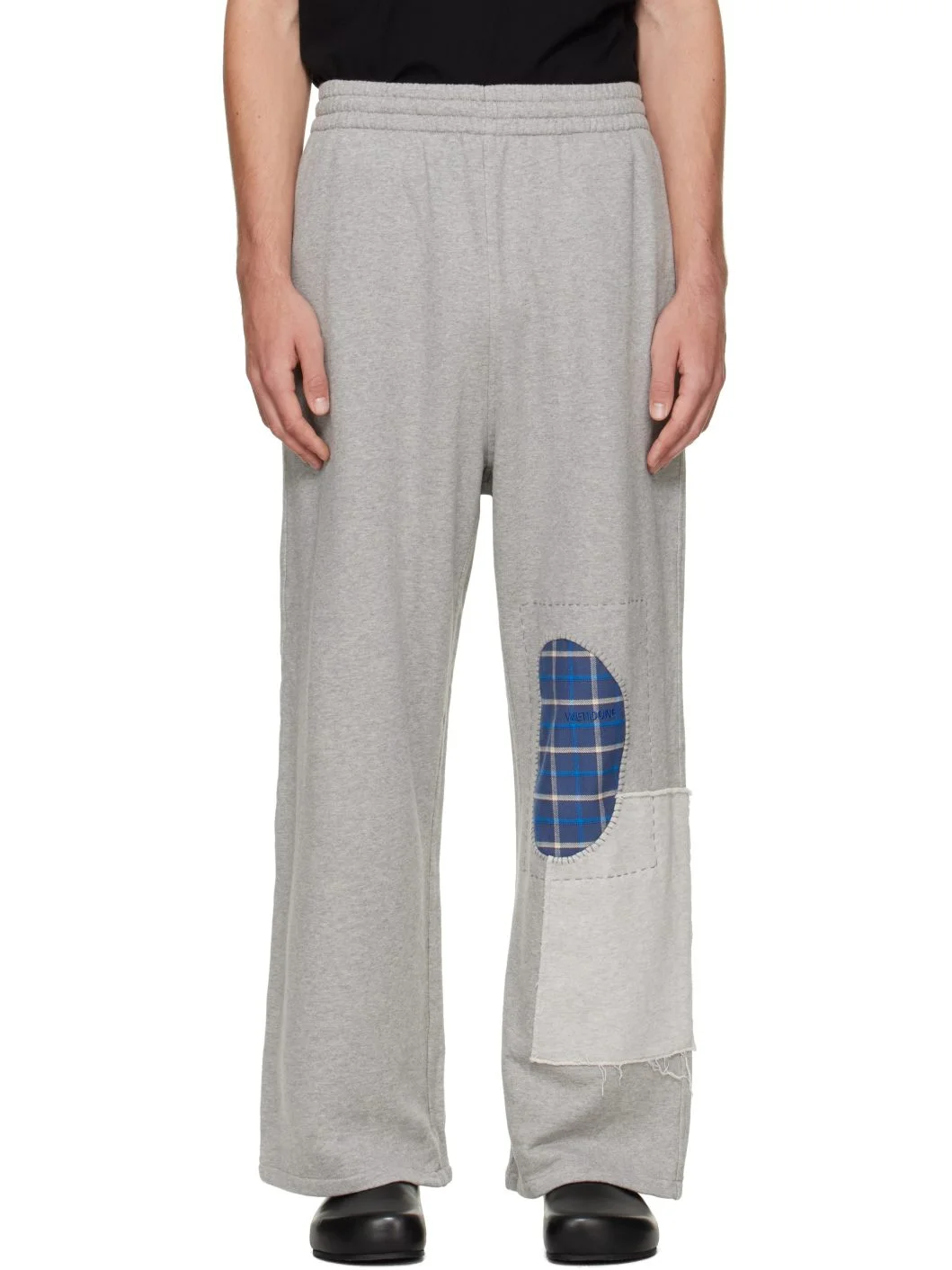Gray Repaired Sweatpants - 1