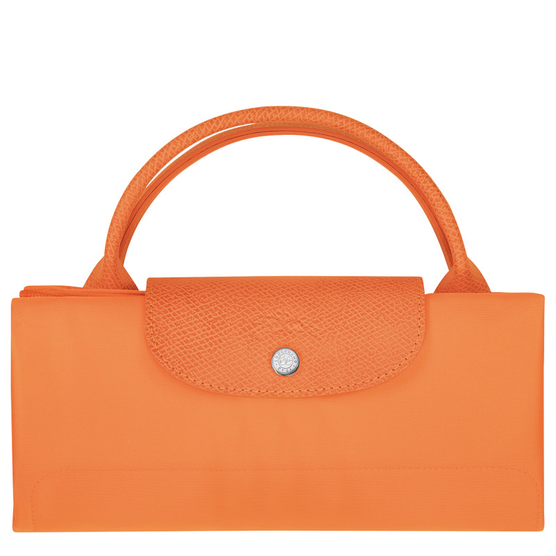 Le Pliage Green M Travel bag Orange - Recycled canvas 6