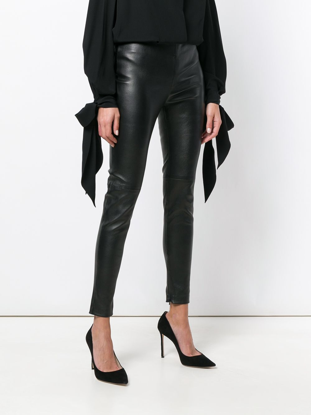 skinny biker leggings - 3