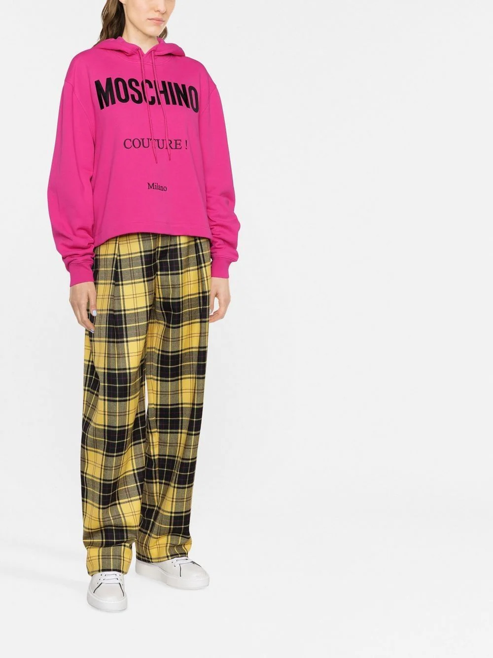 logo-print cropped hoodie - 2