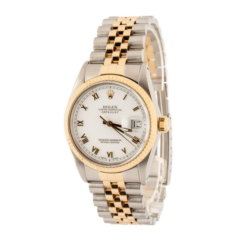 Rolex Datejust Ref 16013 White Roman Dial - 2