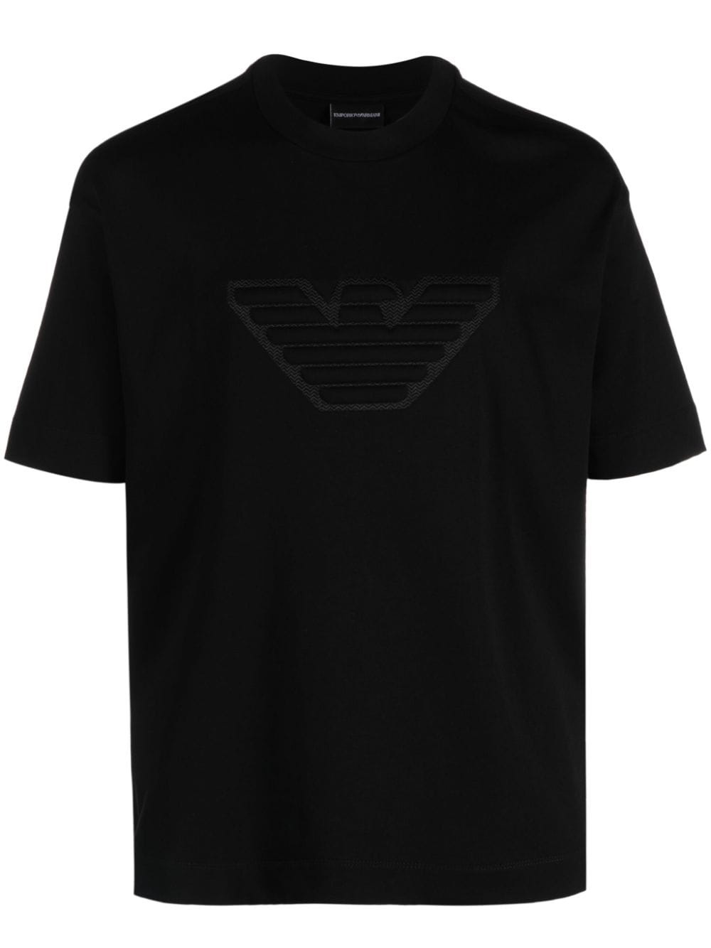 embossed-logo cotton T-shirt - 1