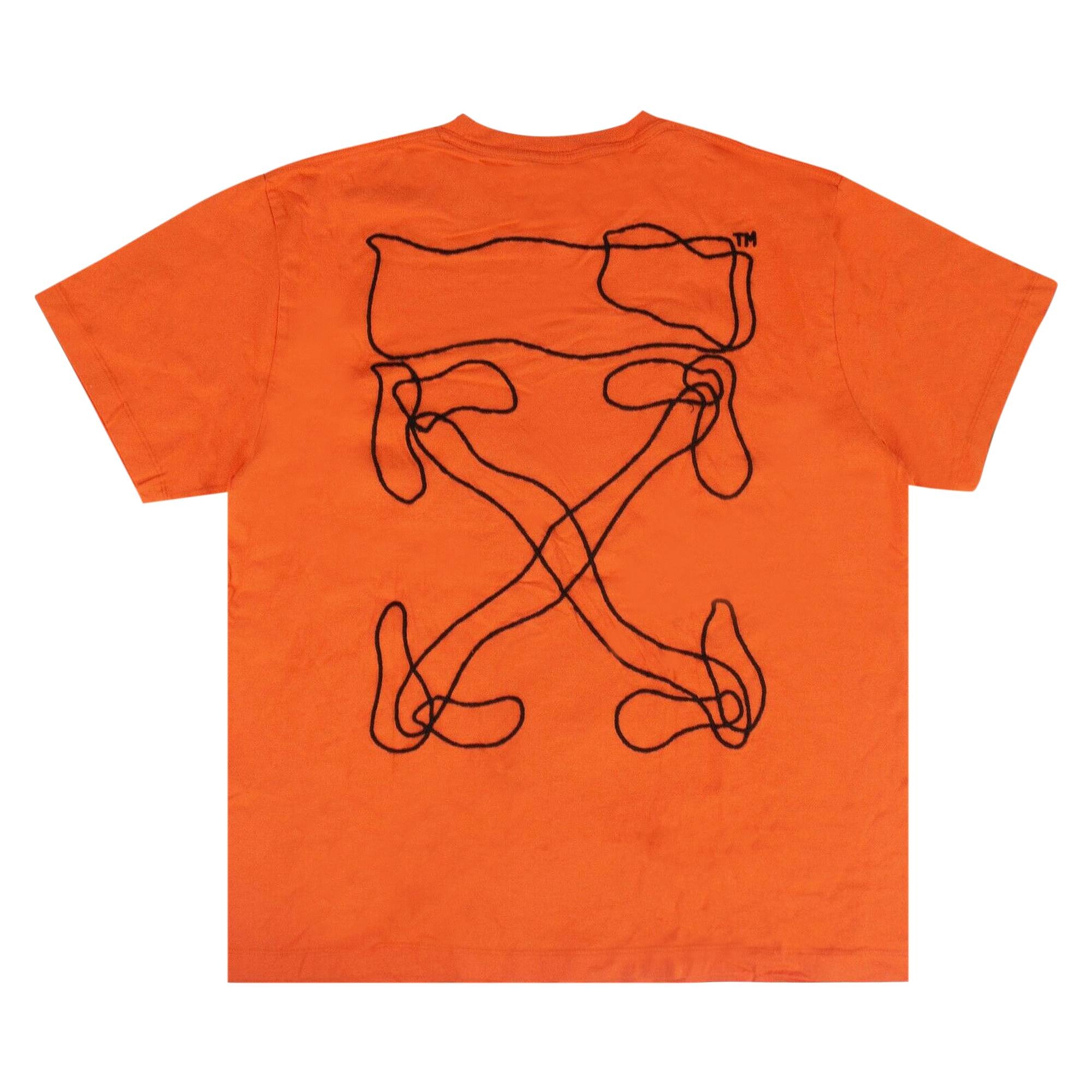 Off-White Abstract Arrows Short Sleeve Over Tee 'Orange' - 2