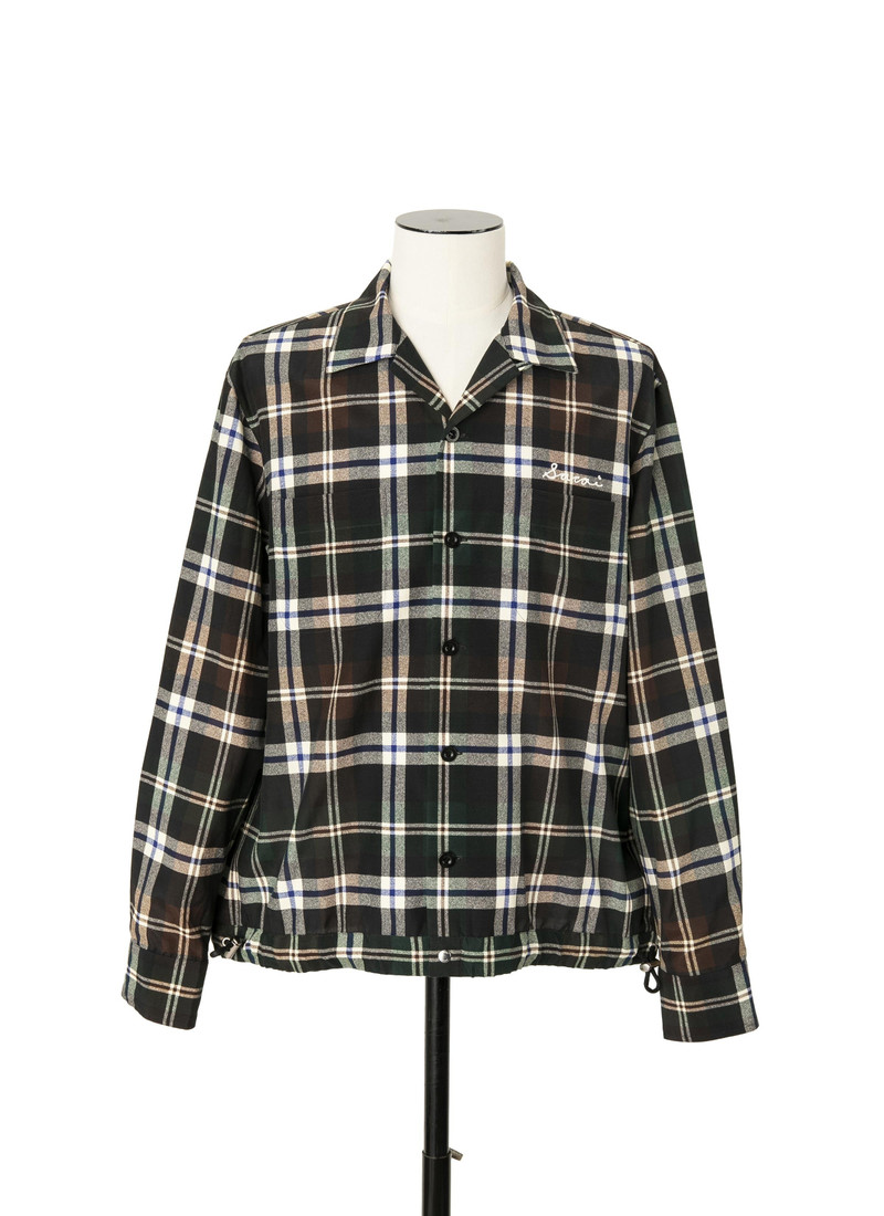 sacai Plaid Print Shirt outlook