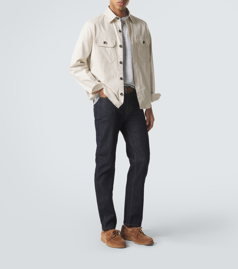 Brioni Striped linen and cotton T-shirt outlook