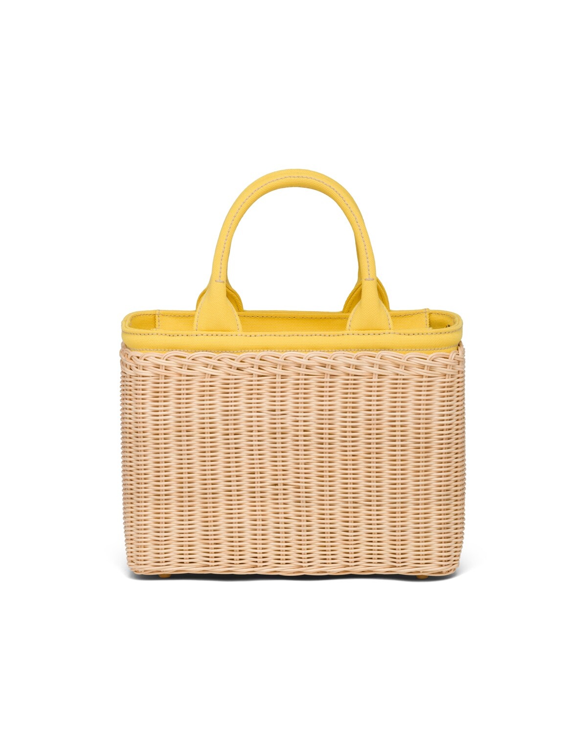 Wicker and Canvas Tote - 4