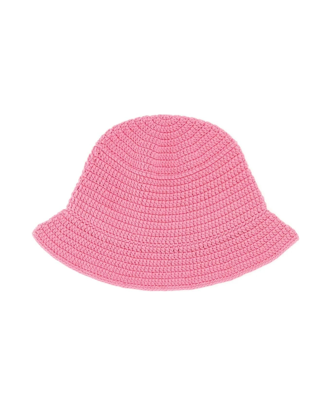 Pink Crochet Bucket Hat - 2