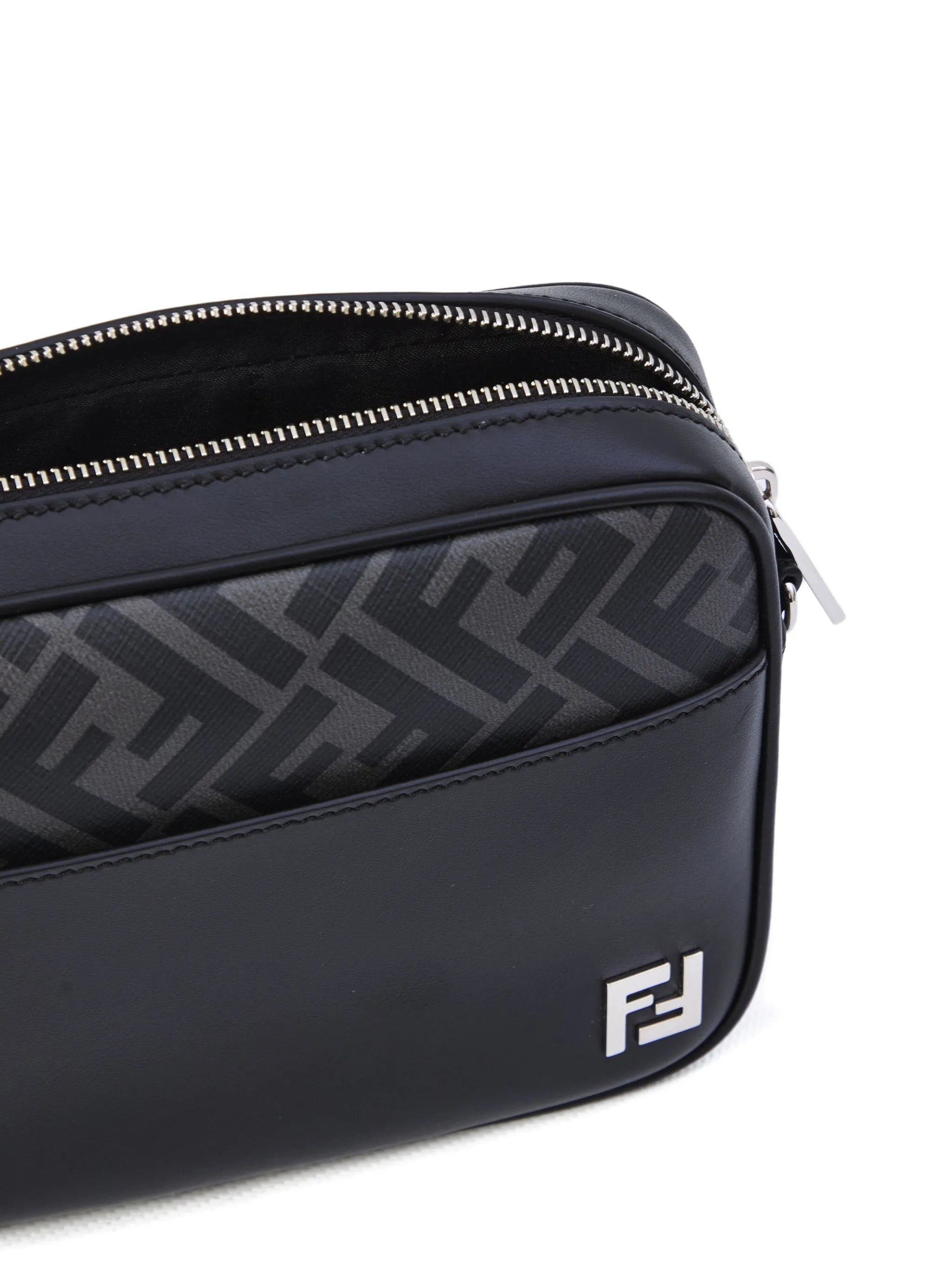 Fendi Logo Leather Messenger Bag - 2