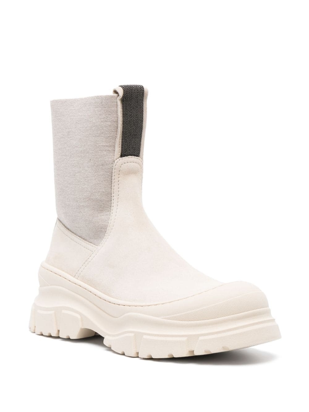 monili-bead panelled ankle boots - 2