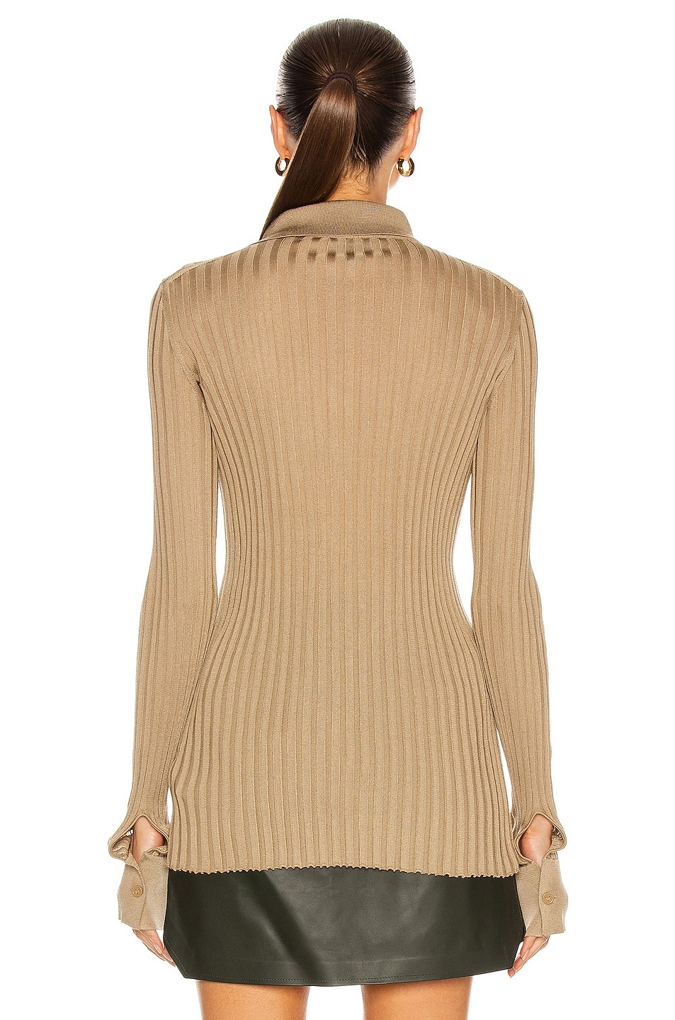 Light Weight Silk Rib Sweater - 3