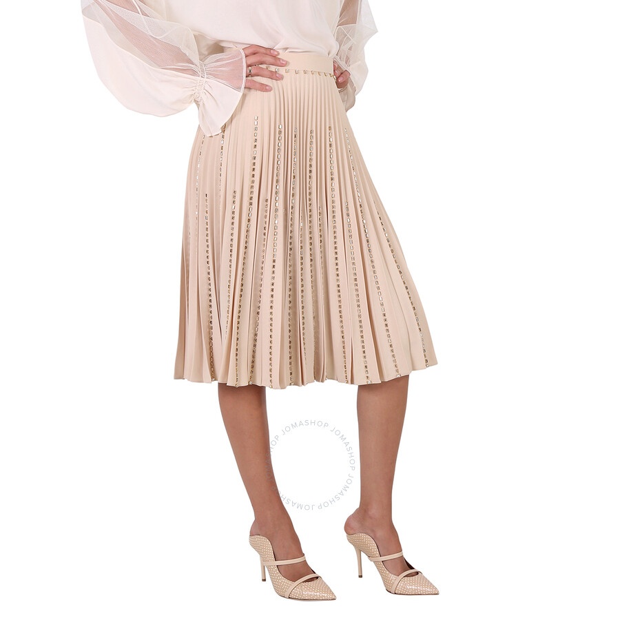 Burberry Plisse Soleil Crystal Detail Stretch Cady Skirt - 5