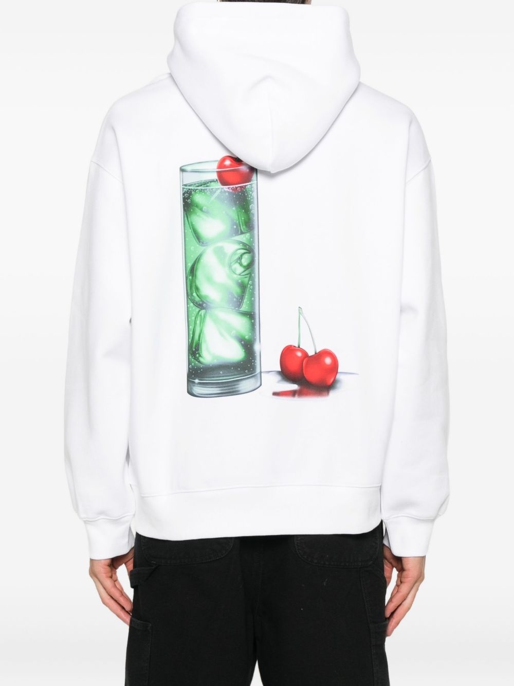 cherry-print hoodie - 3
