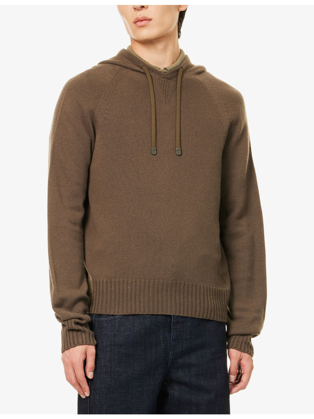 Relaxed-Fit Ribbed Cashmere-Knit Hoody - 3