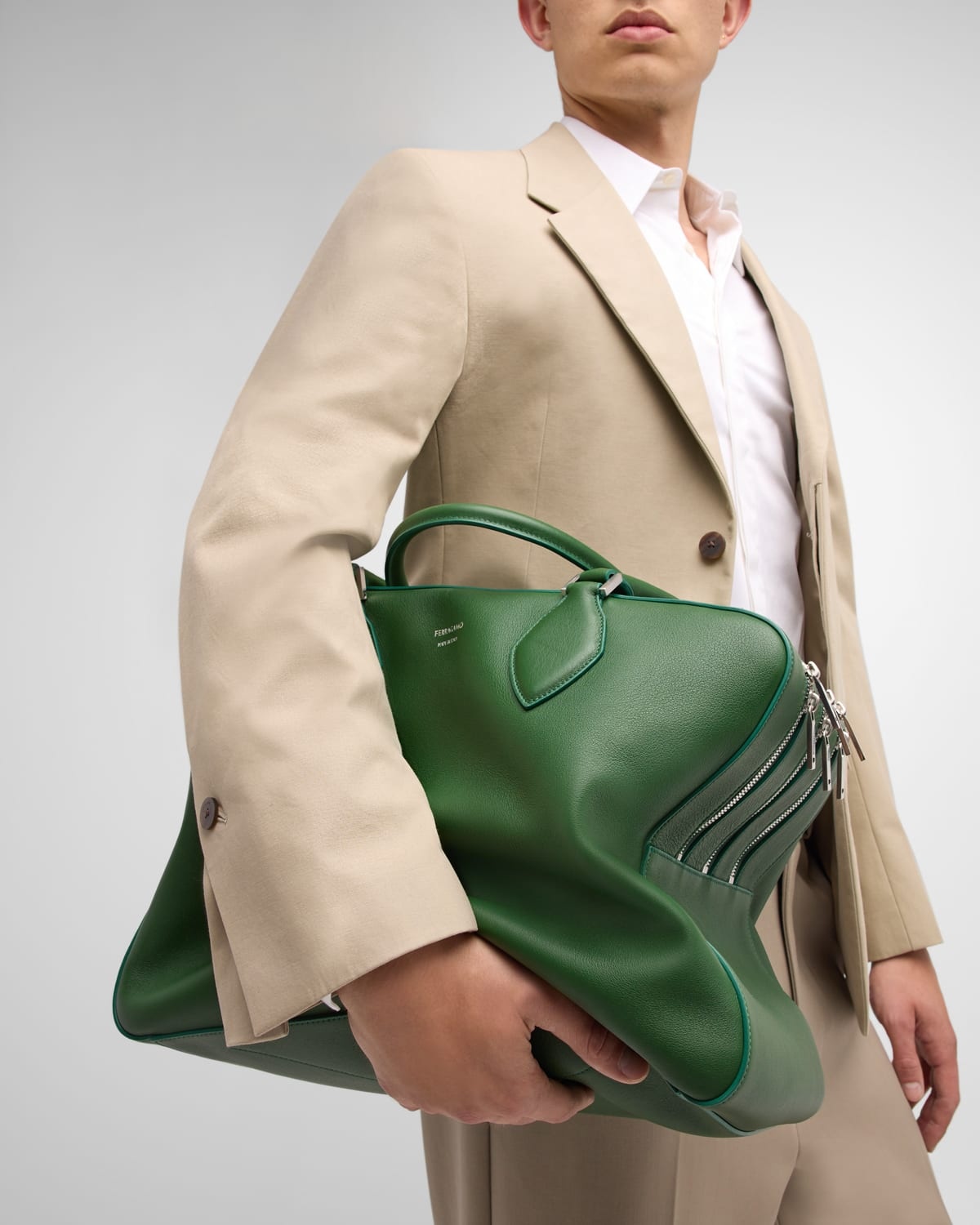 Men's Star Leather Tote Bag - 3