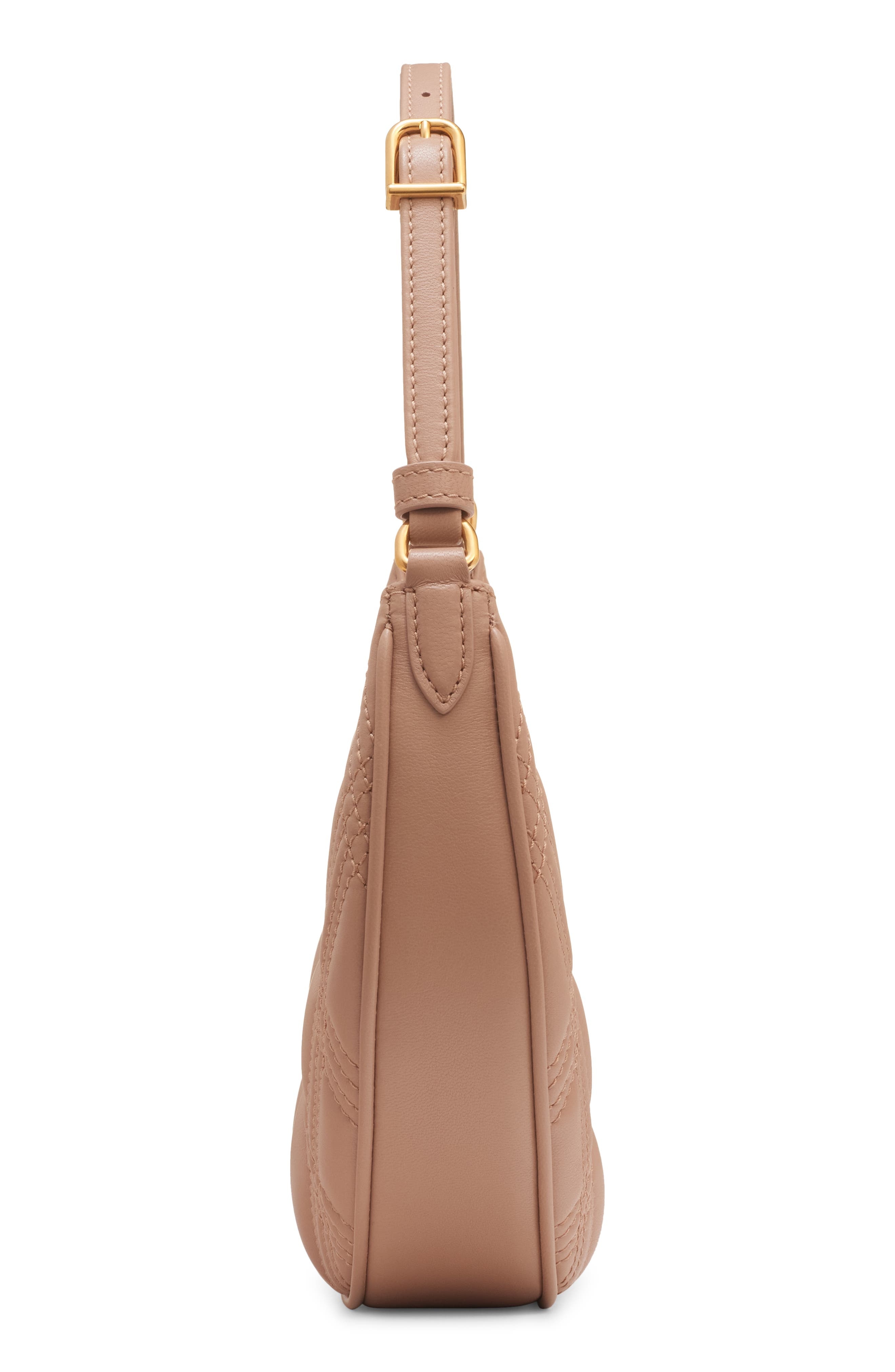 Valentino Garavani Quiltie 67 Mini Leather Hobo Bag in Rose Cannelle at Nordstrom - 4