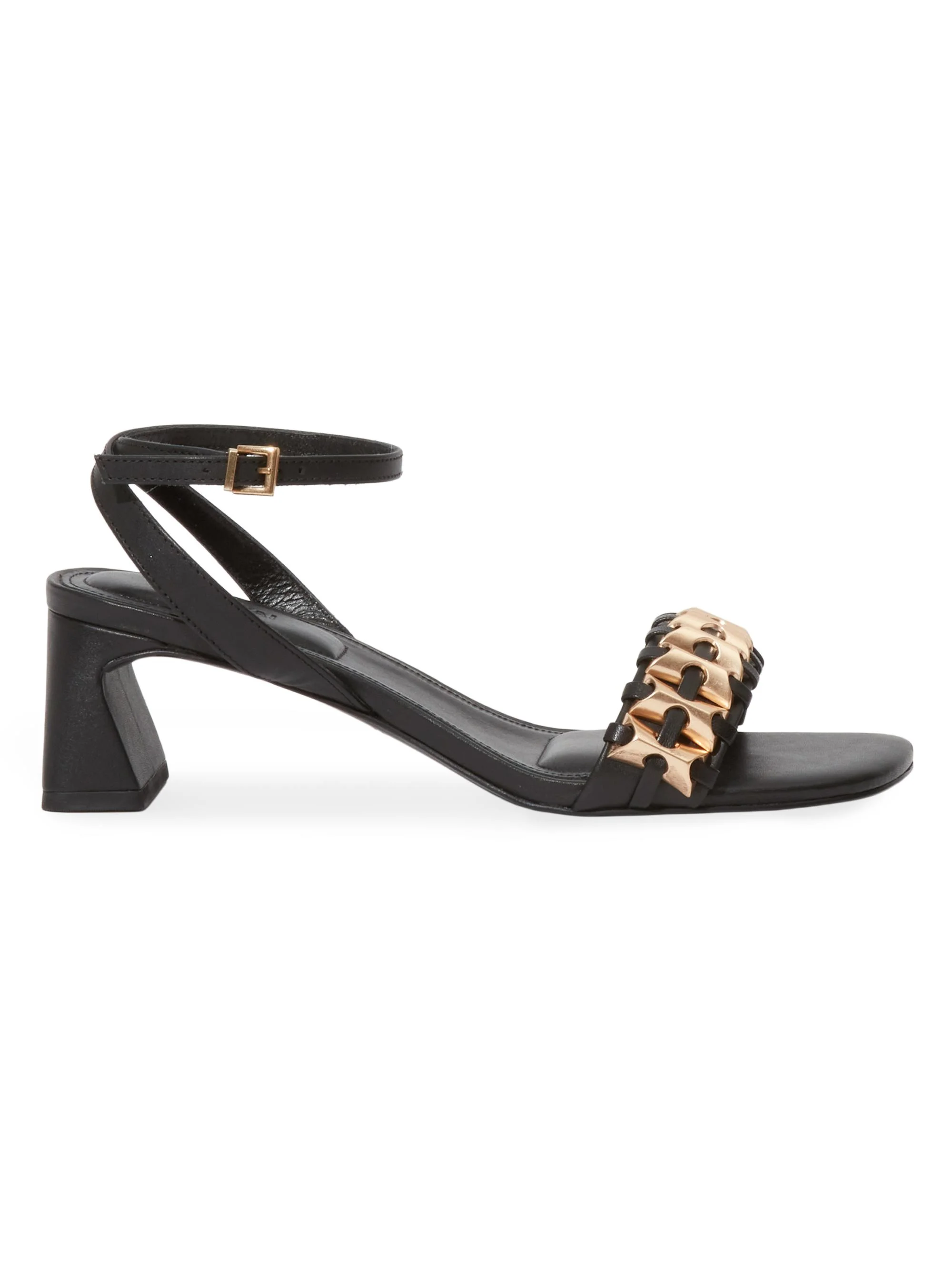 Women's Faye 50MM Embellished Leather Sandals - Black - 1