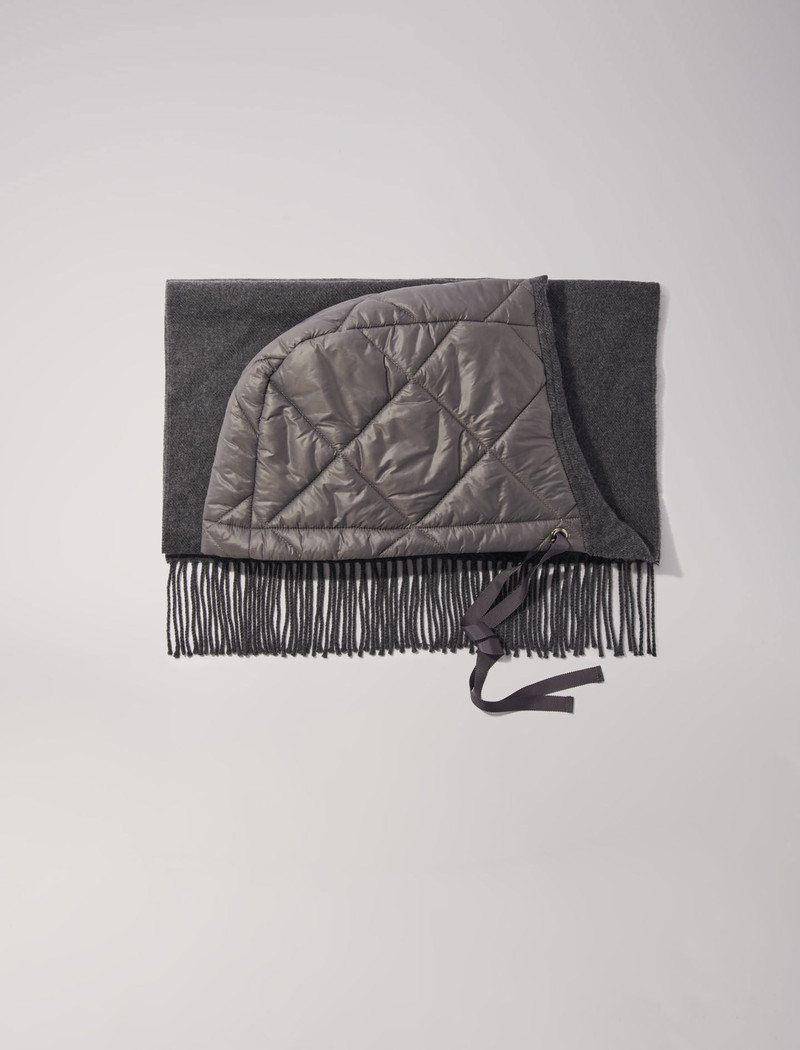 Hooded wool poncho 1