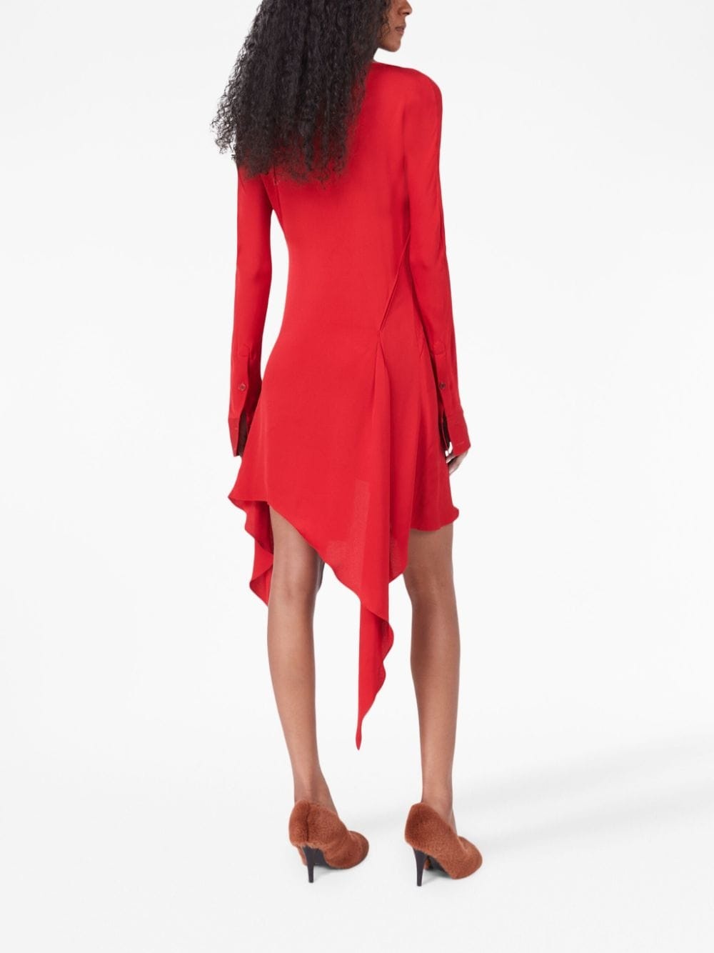 asymmetric-seam cut-out dress - 3