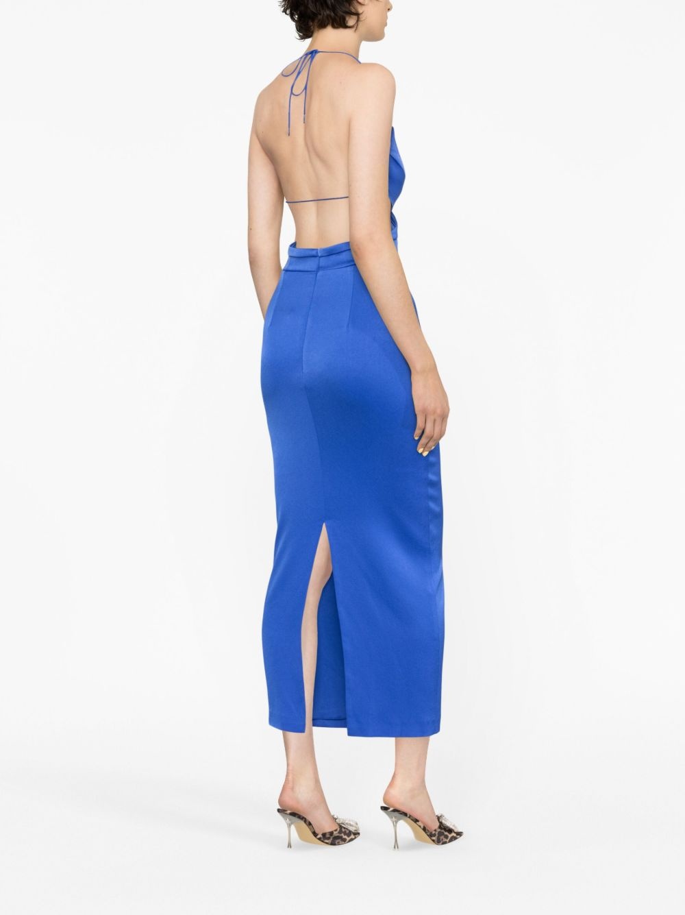 Mason satin cut-out midi dress - 3