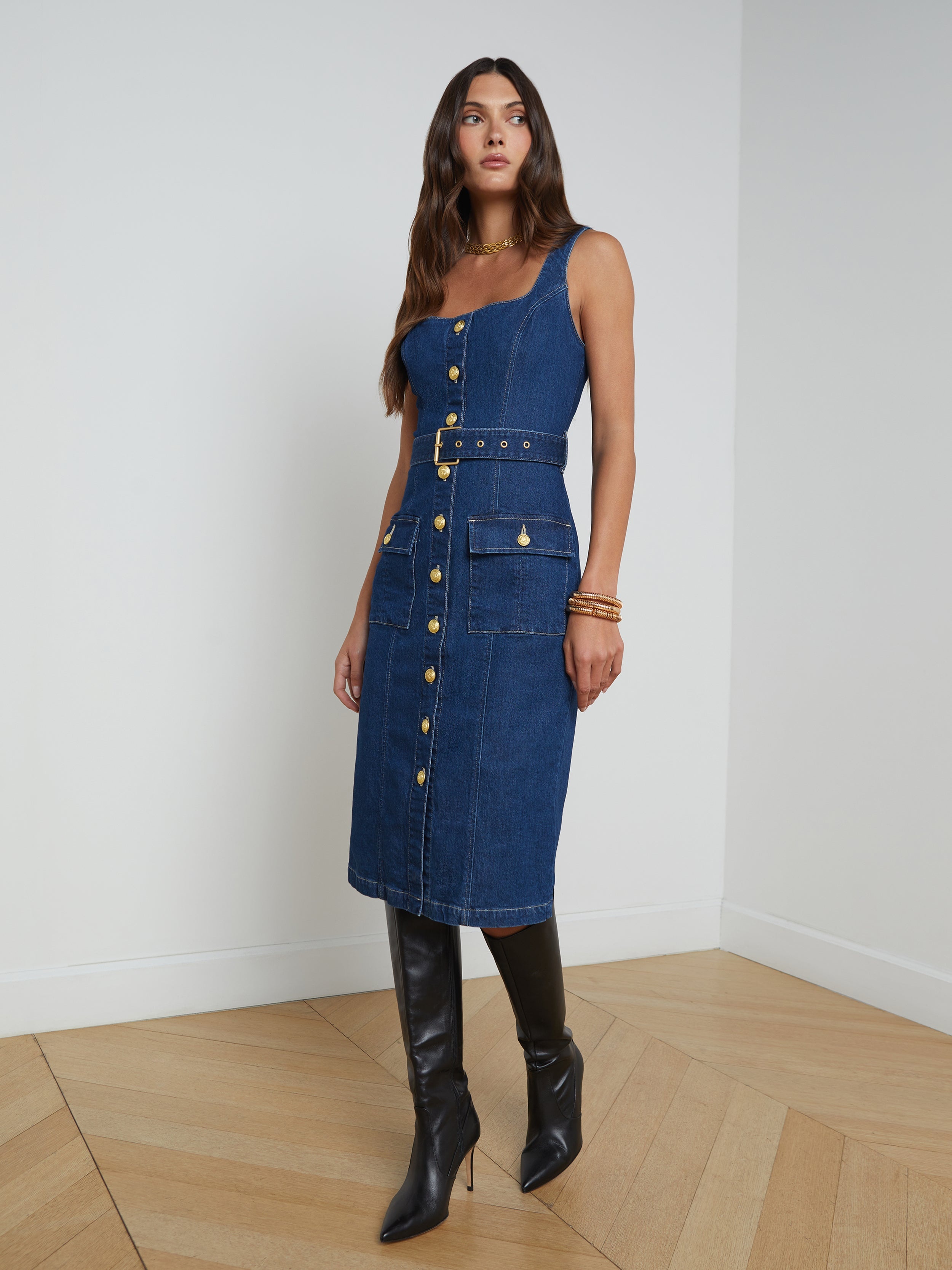 Idy Button-Front Dress - 5