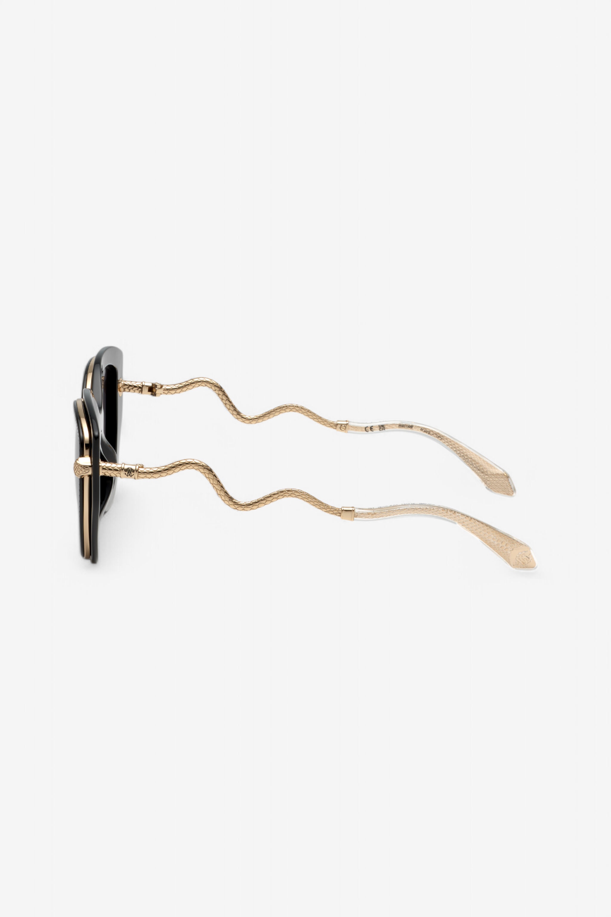 Wide and feminine front sunglasses with double ring decoration - 4