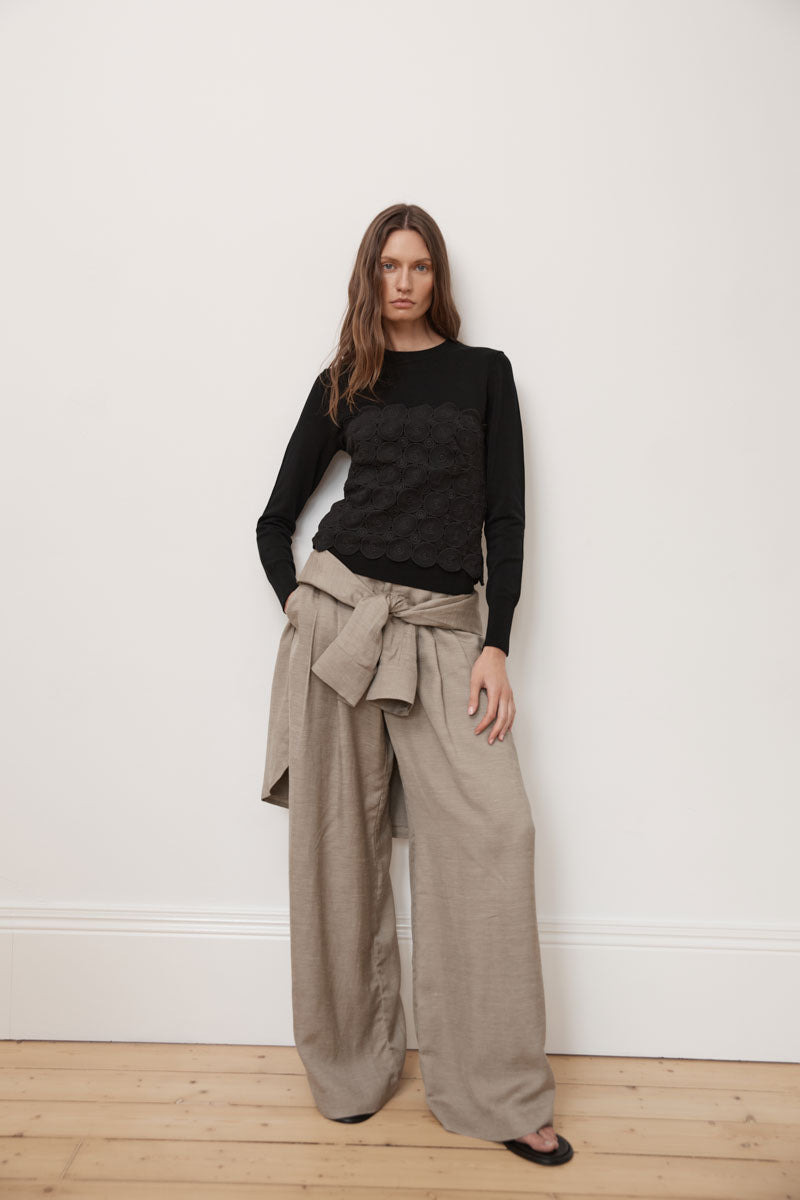 Melange Double Loop Pants - Rye - 10