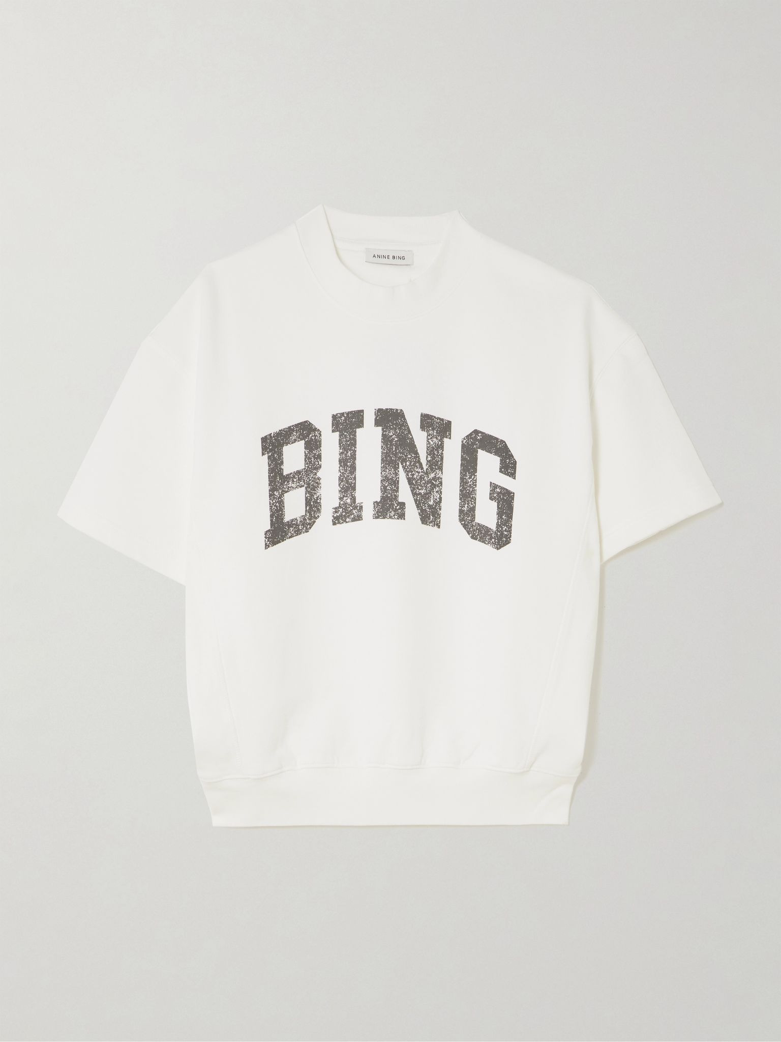 Jay printed cotton-jersey sweatshirt Off-white - 1