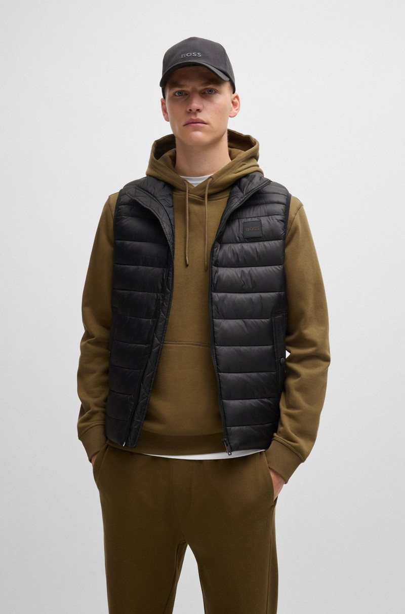 WATER-REPELLENT SLIM-FIT GILET WITH LOGO PATCH 2