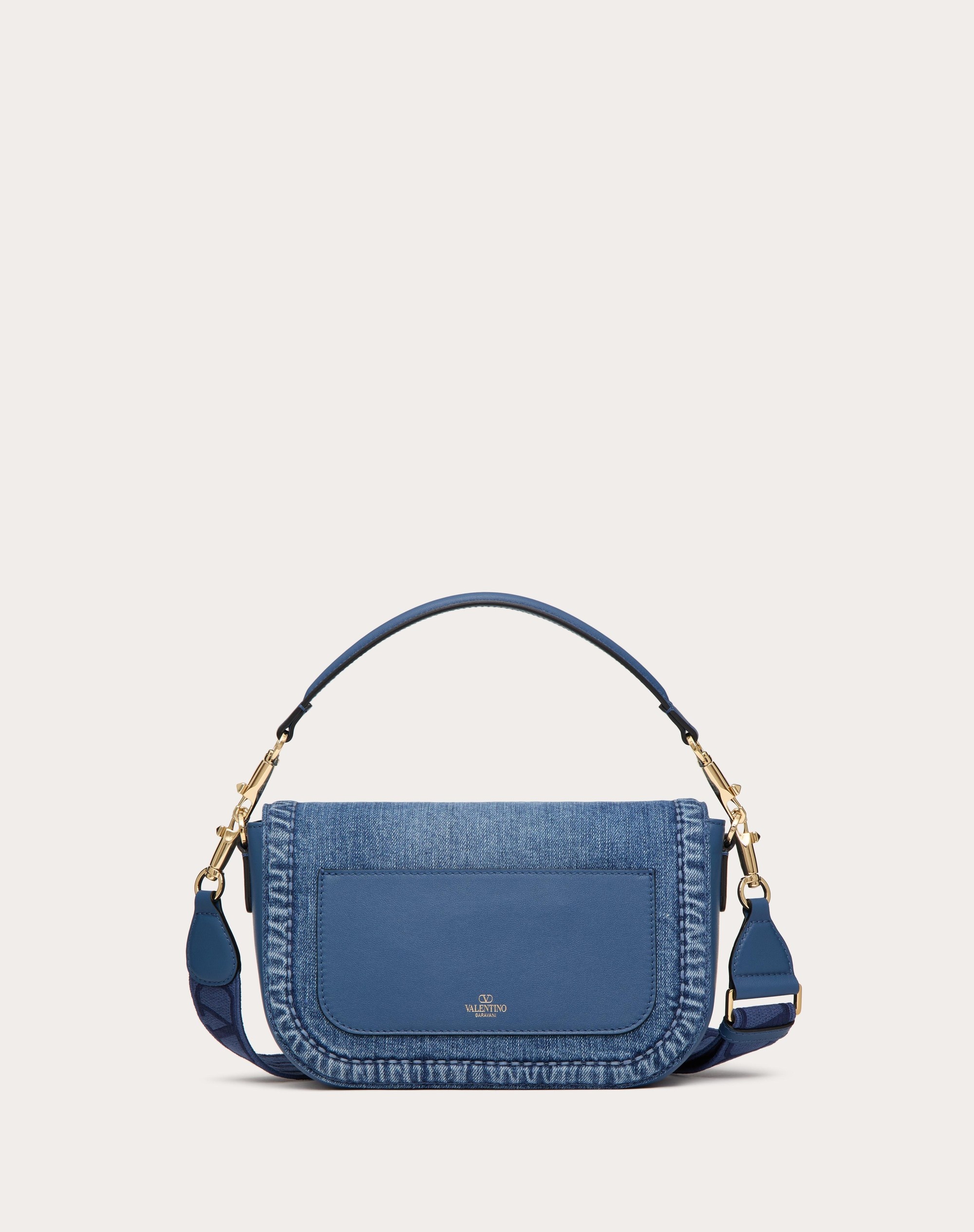 VALENTINO GARAVANI ALLTIME DENIM SHOULDER BAG - 4