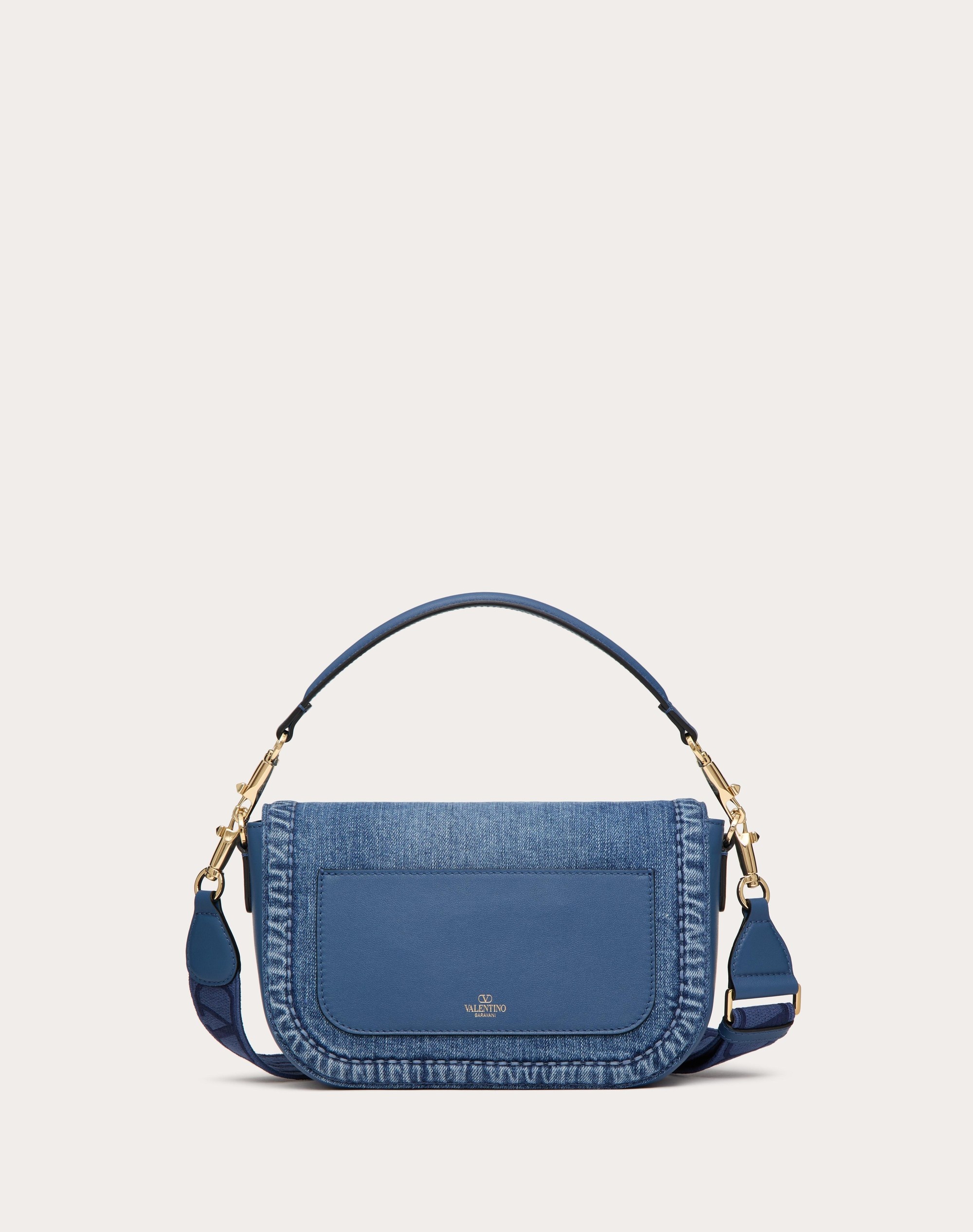 VALENTINO GARAVANI ALLTIME DENIM SHOULDER BAG - 4