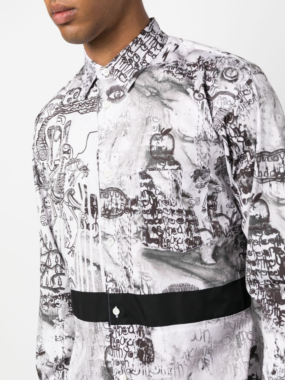 graphic-print long-sleeve shirt - 5