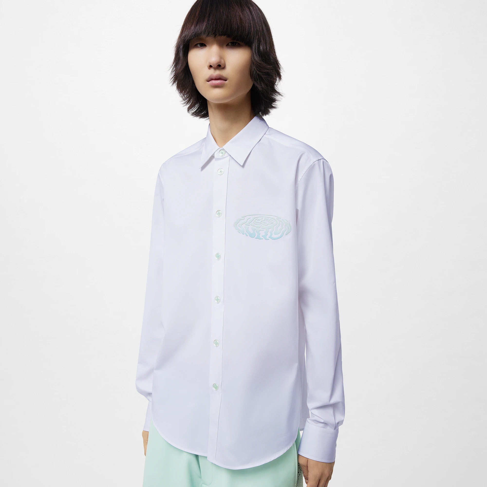 Long-Sleeved Cotton Shirt - 5