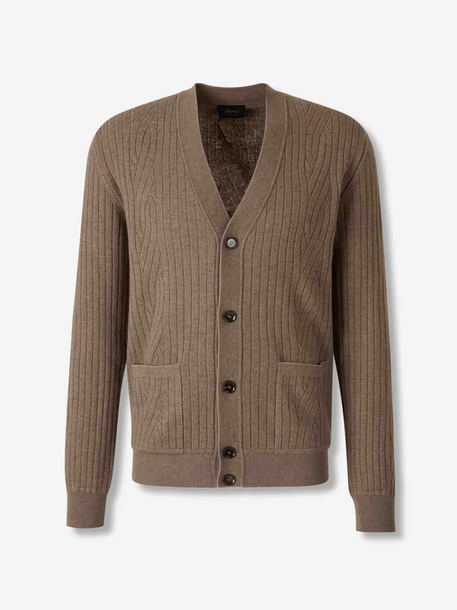 Brioni Wool Knit Cardigan - 1