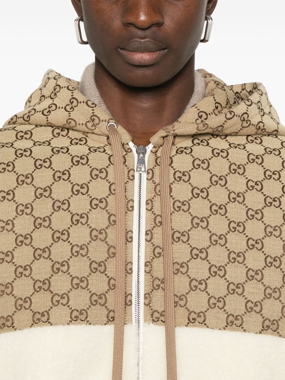 GG-intarsia fleece jacket - 5