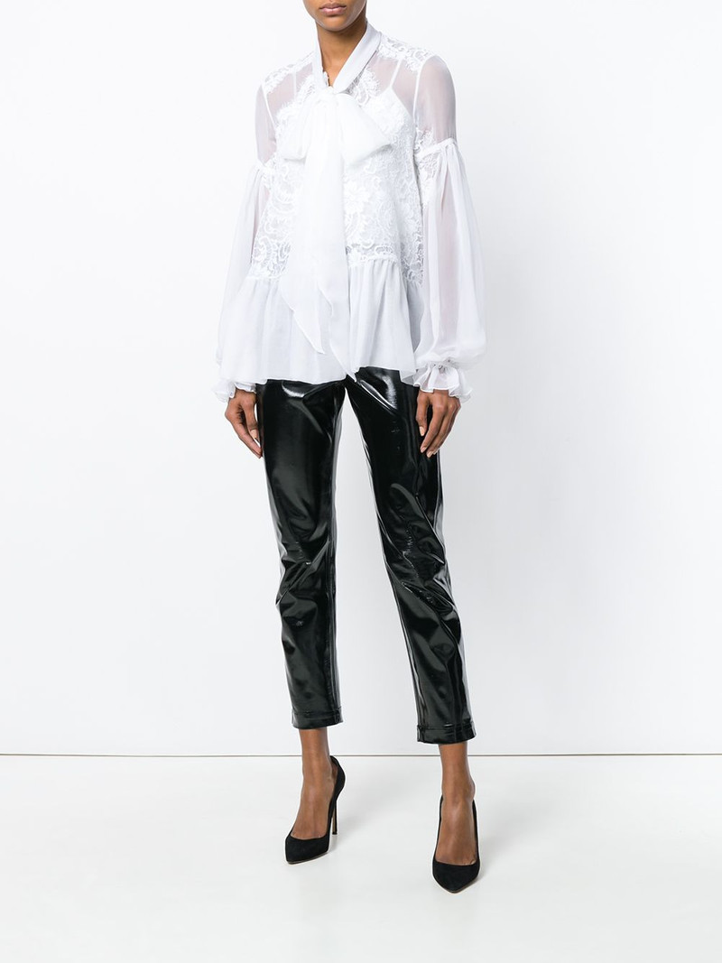 Givenchy lace-embroidered flared blouse outlook
