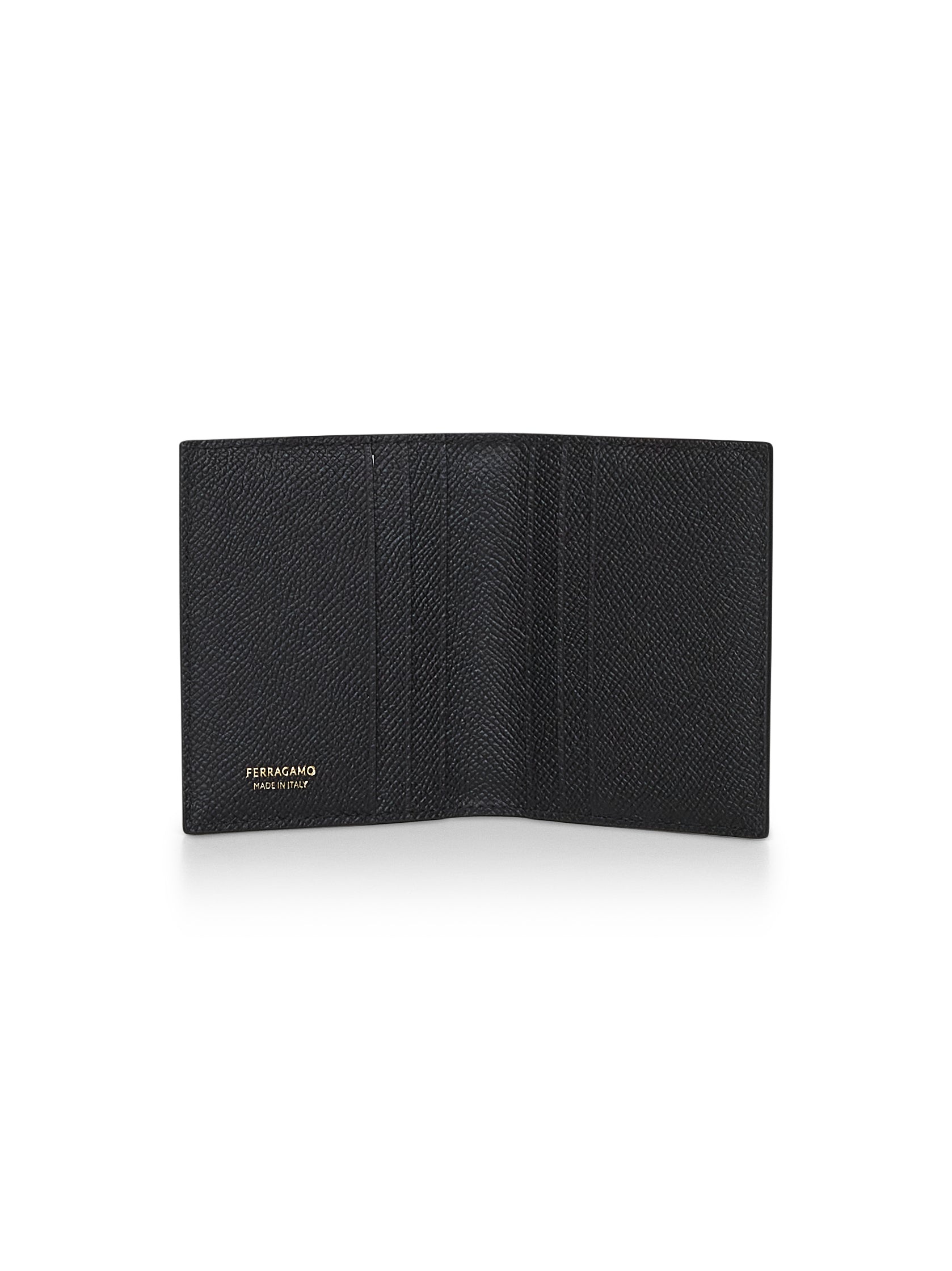 Black leather Gancini credit card holder - 2