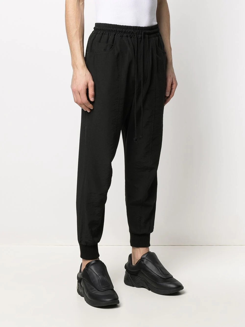 cuffed logo track pants - 3