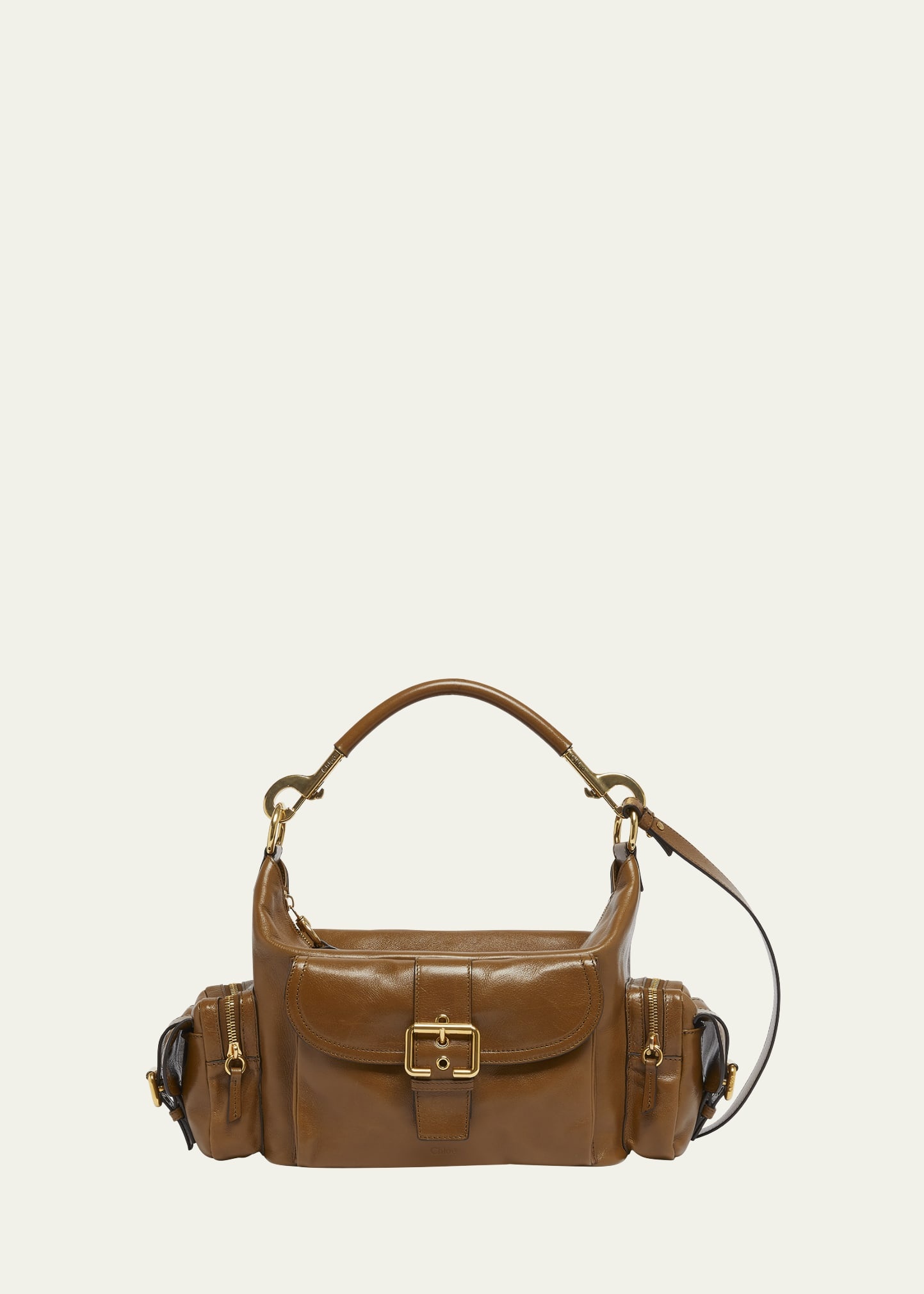 Camera Bag Medium in Natural Shiny Calfskin - 1