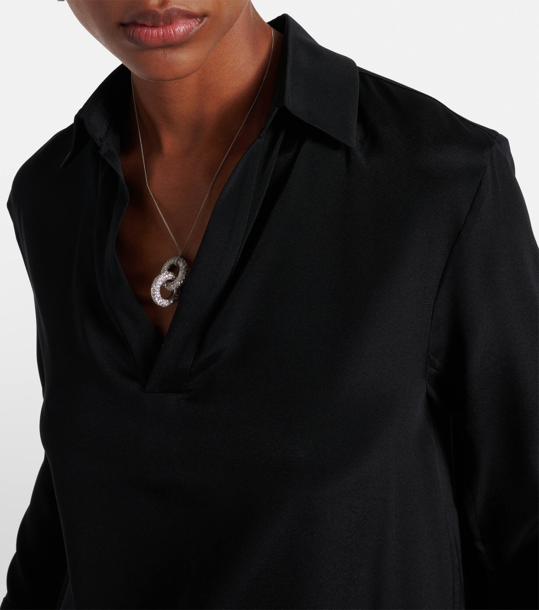 Dover silk-blend cady blouse - 4
