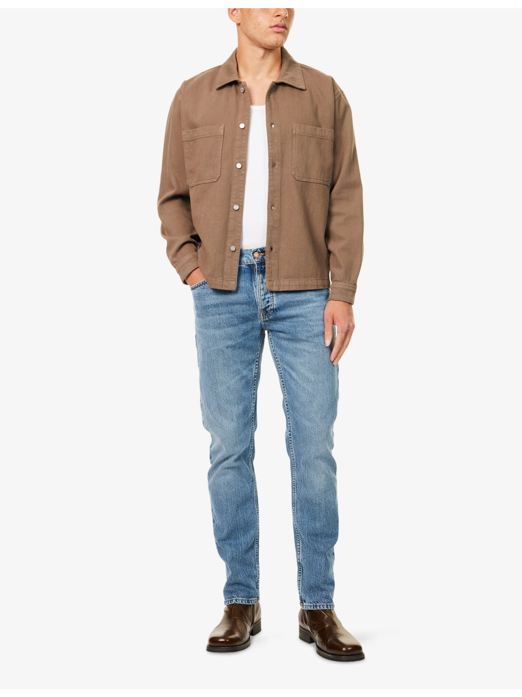 Solid Ollie Straight-Leg Denim Jeans - 2