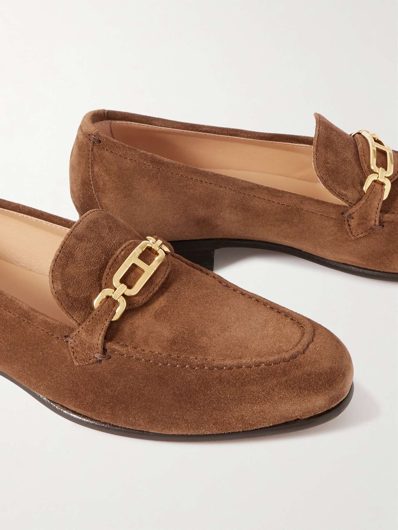 Embellished suede loafers Brown - 4