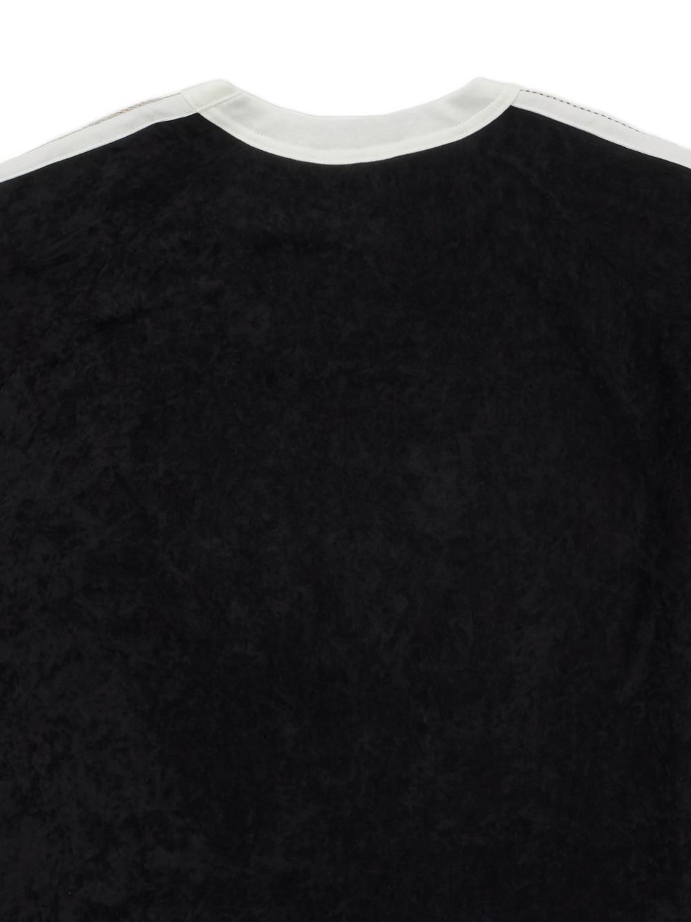 stripe-detail velour T-shirt - 4