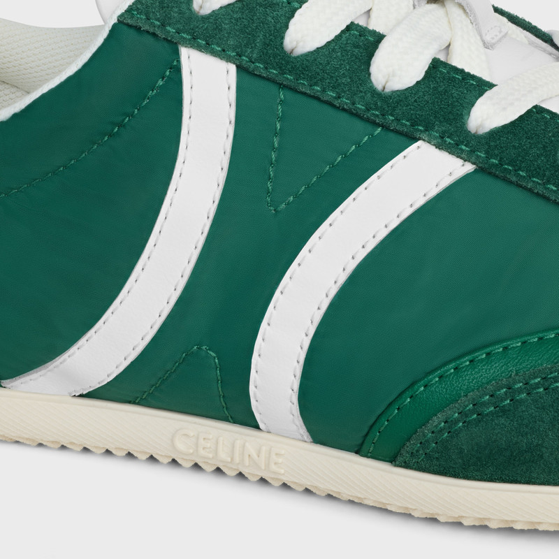 CELINE JOGGER LOW LACE-UP SNEAKER WITH TRIOMPHE IN NYLON, SUEDE CALFSKIN AND CALFSKIN 5