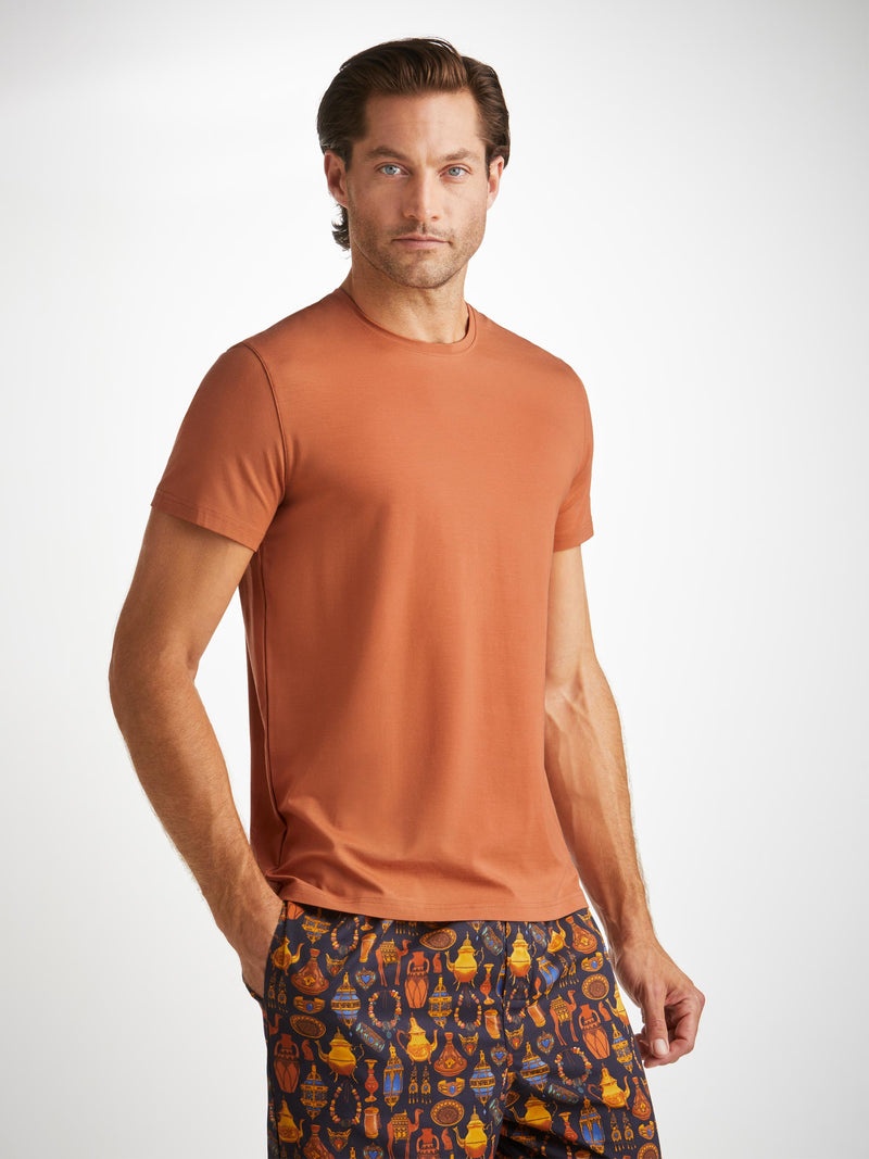 Men's T-Shirt Basel Micro Modal Stretch Terracotta - 5