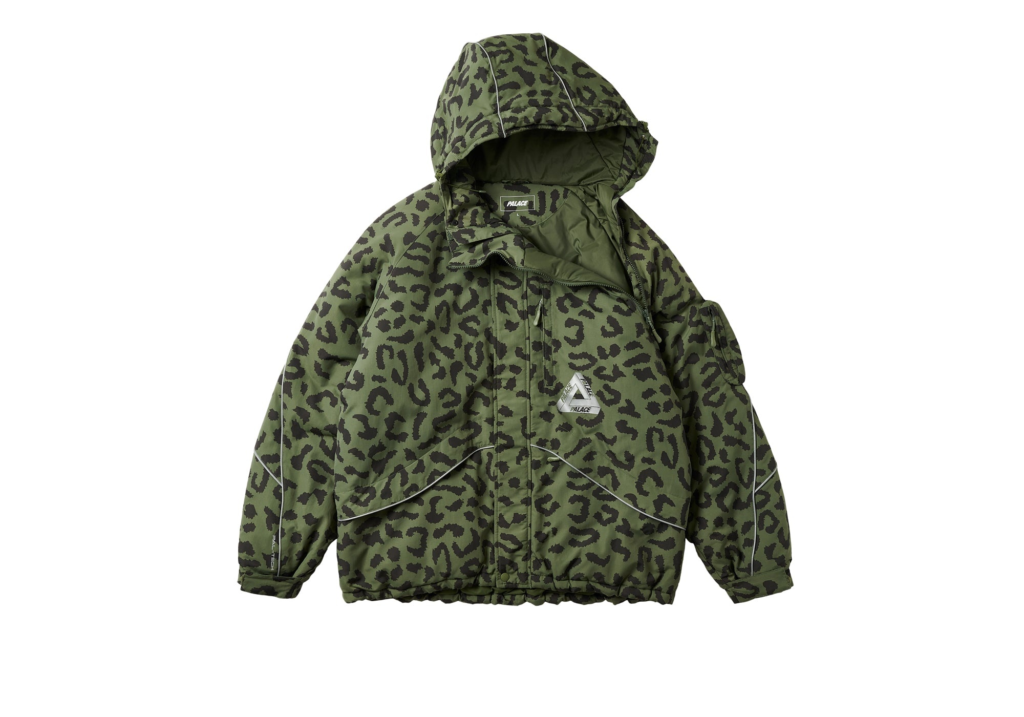 M-TECH HOODED JACKET OLIVE CHEETAH - 3