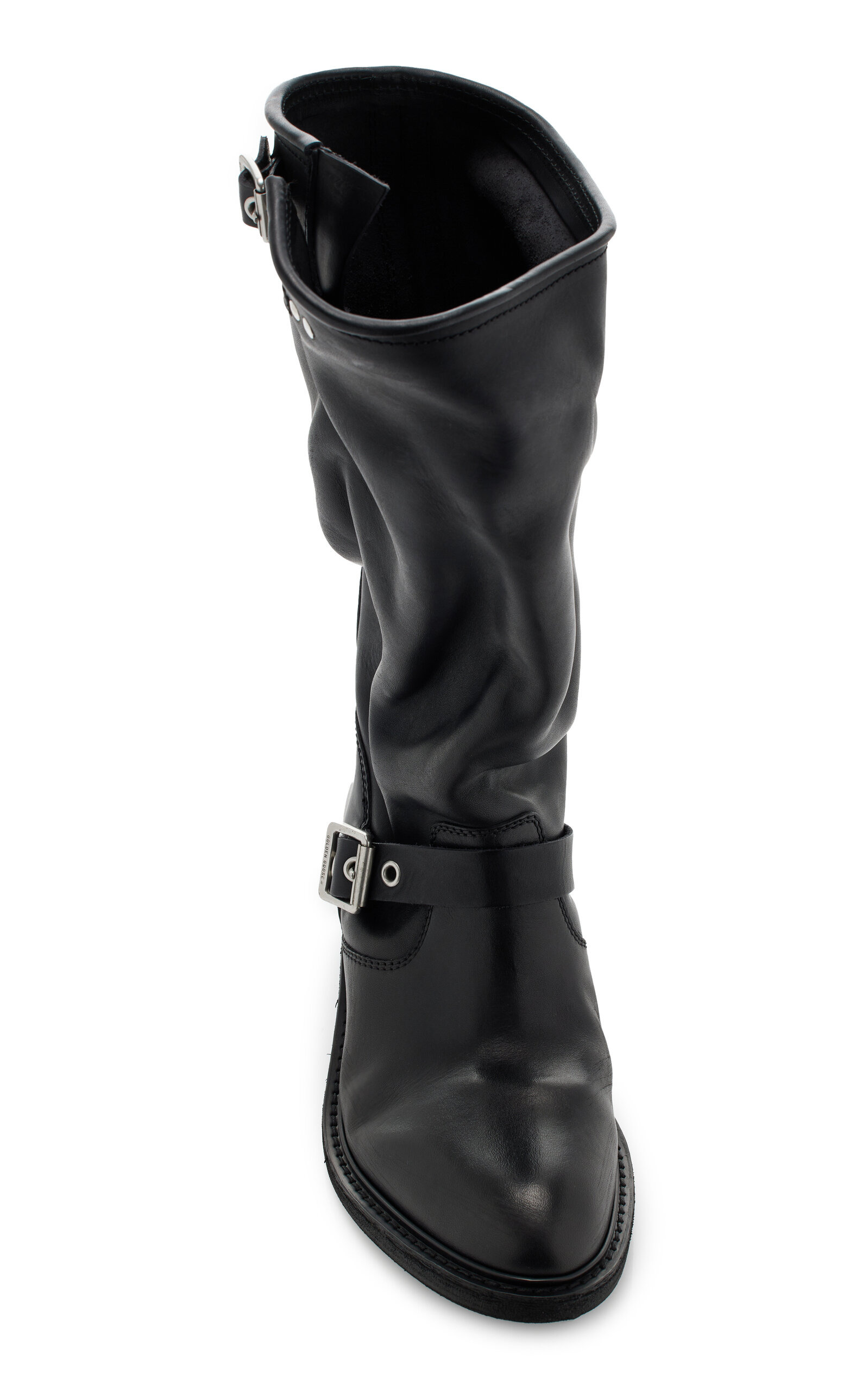 Biker Leather Knee Boots black - 3