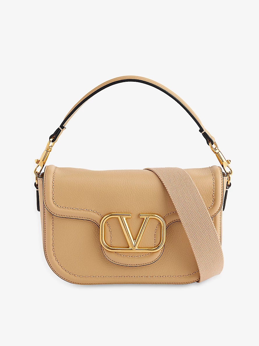 Locò V-Logo leather shoulder bag - 1
