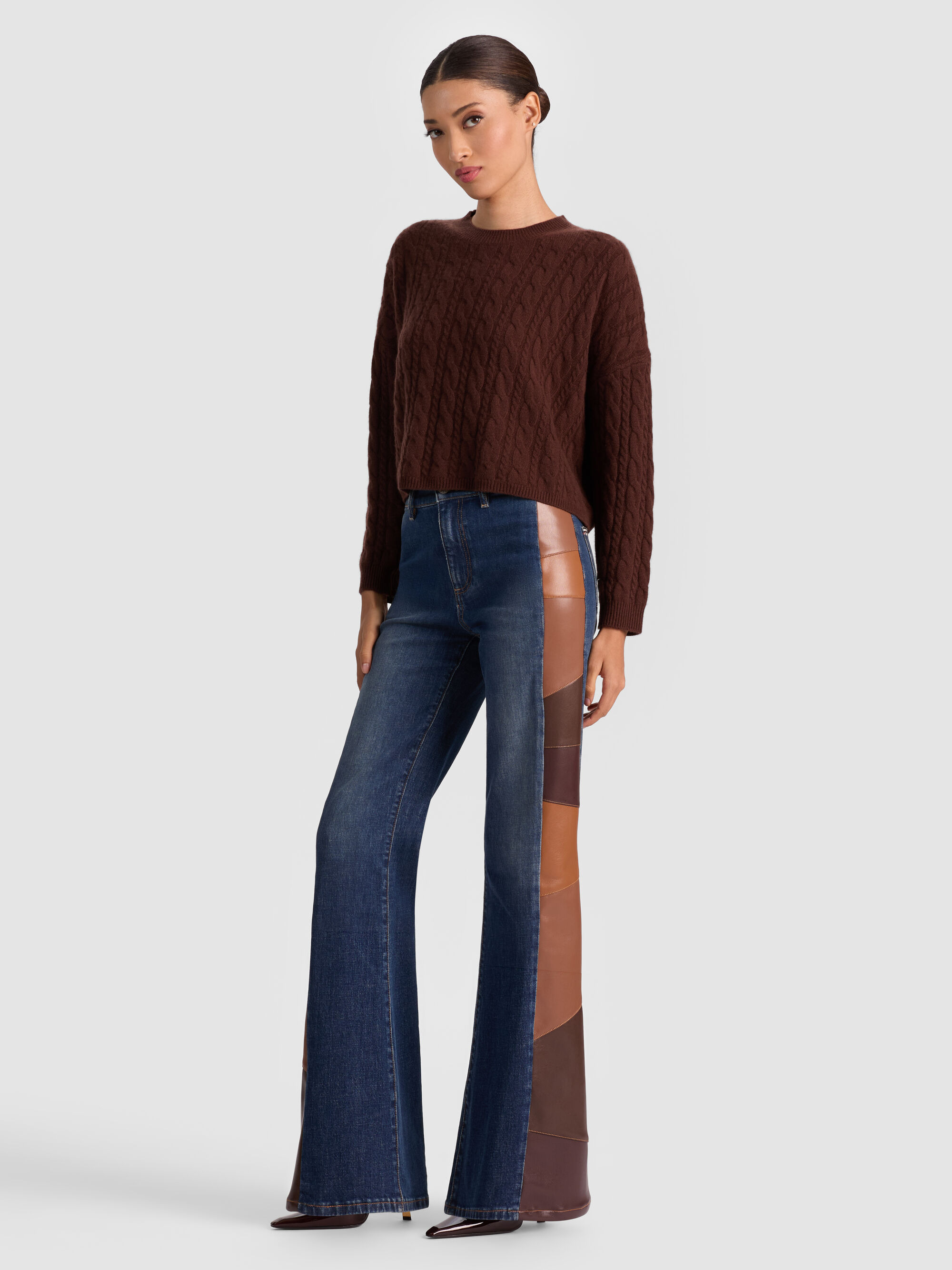 CECILIE CASHMERE CABLEKNIT PULLOVER - 3