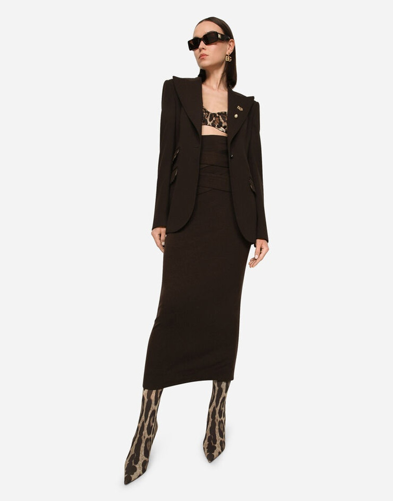 Dolce & Gabbana Single-breasted technical jersey Turlington jacket outlook