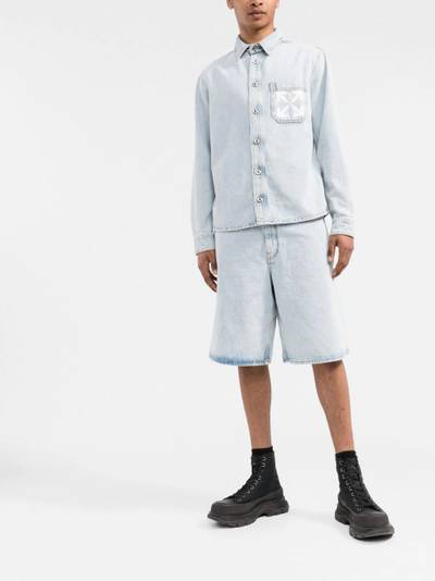 Off-White single Arrow denim shorts outlook